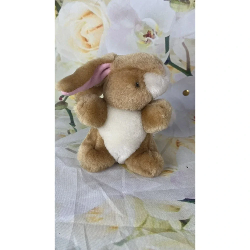 Brown Easter Bunny Rabbit Plush Stuffed Animal Pull Tail Vintage 2001 GAC